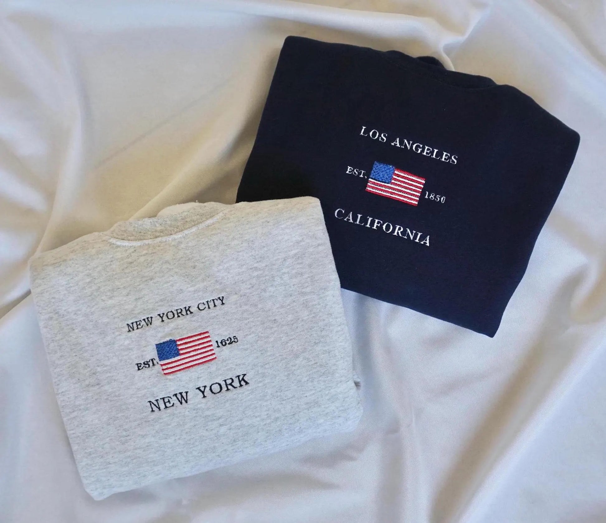 Embroidered City Crewneck Sweatshirt