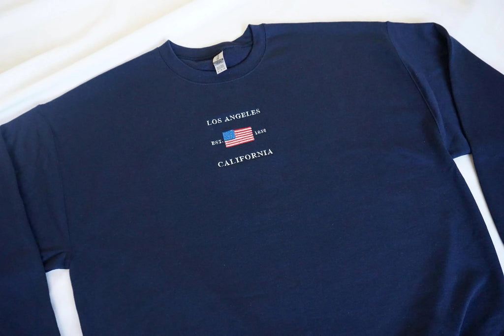 Embroidered City Crewneck Sweatshirt
