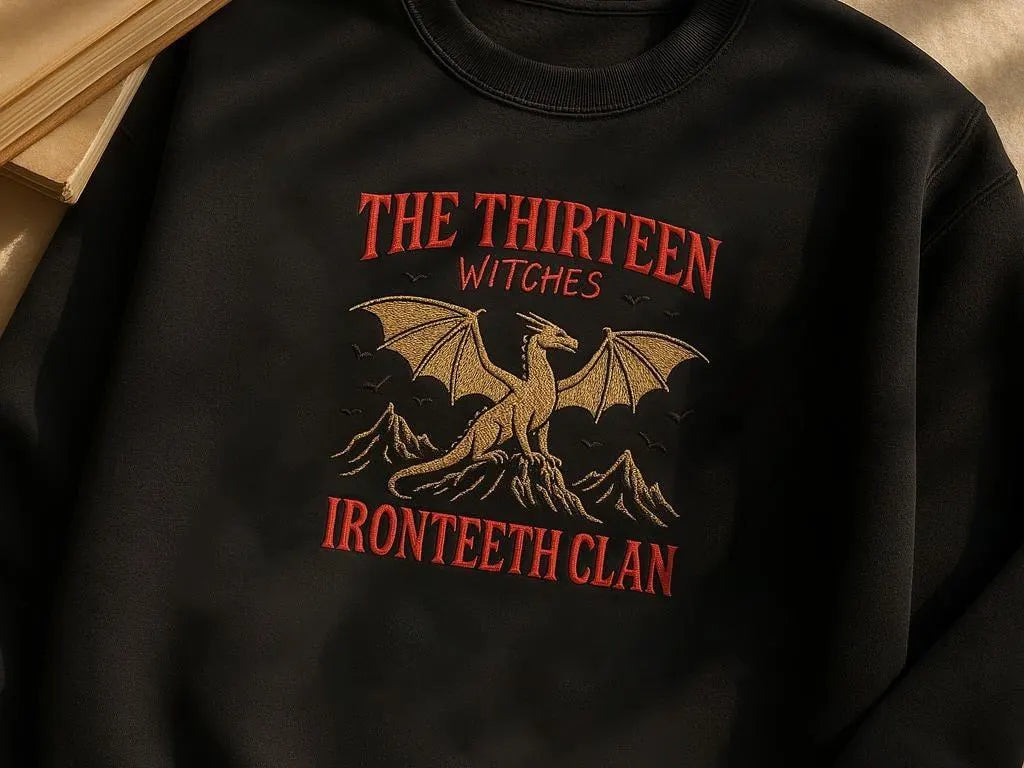 The Thirteen Embroidered Sweatshirt, Throne Of Glass Shirt, Manon Blackbeak, Ironteeth Witches, Dorian Havilliard