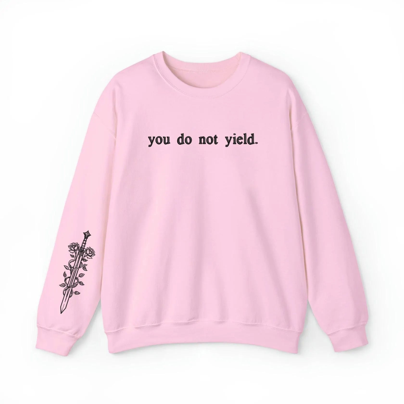 You Do Not Yield - Embroidered Sweater Inspired by Throne of Glass, Fantasy Bookish Gift, TOG Shirt, Aelin Galathynius, Sjm