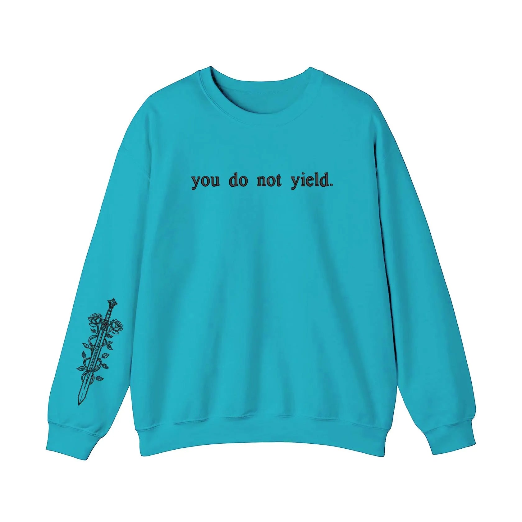 You Do Not Yield - Embroidered Sweater Inspired by Throne of Glass, Fantasy Bookish Gift, TOG Shirt, Aelin Galathynius, Sjm
